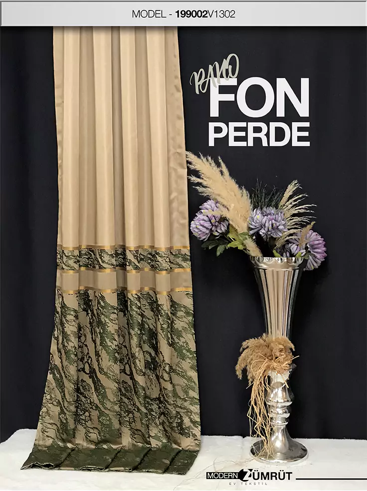 Pano Fon Perde - 199002 V1302 - Zümrüt Ev Dekorasyon